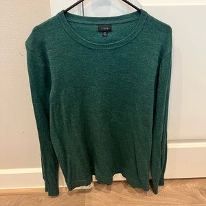 J. Crew Green Cotton Sweater Size Medium